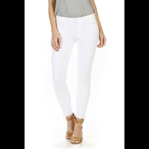 Paige Distressed White Crop jeans NWOT